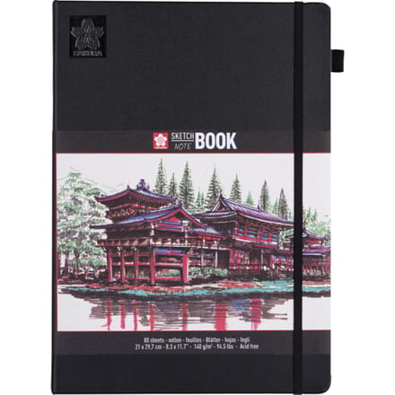 Sakura notitieboek - A4 - 80 pagina's cr mewit 140g - blanco