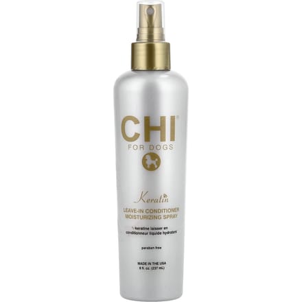 CHI voor Honden, Keratine Leave-In Conditioner Hydraterende Spray, voor Honden, 8 fl oz (237 ml) white