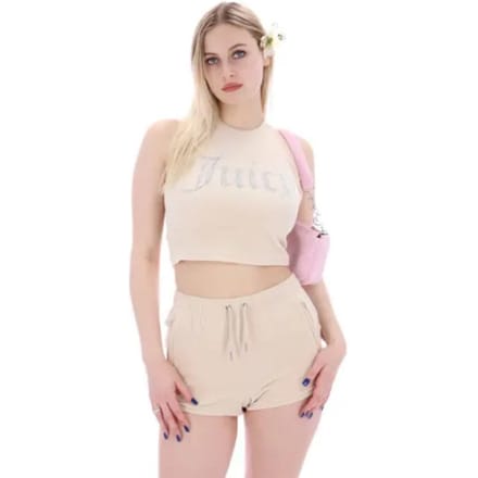 Juicy Couture Etta Halter Top 375 Beach Sand XS
