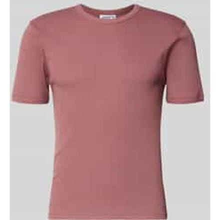 T-shirt in ribbel-look met ronde halslijn