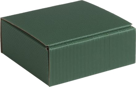 Geschenkdoos ribbelkarton 15x14x5,5cm DONKERGROEN (100 stuks)