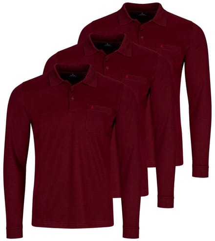RAGMAN Heren poloshirt 3 pack Basic
