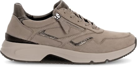 Gabor Rollingsoft Sneaker Taupe Nubuck 56.896.42
