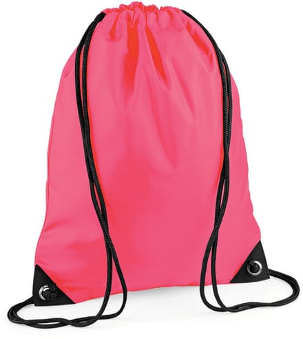 Premium Gymsac Sporttas BagBase - 11 Liter Fluorescent Pink