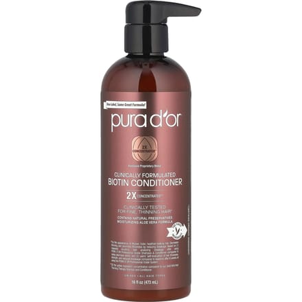 Pura D'or, Professionele Biotine Conditioner, 16 fl oz (473 ml) brown