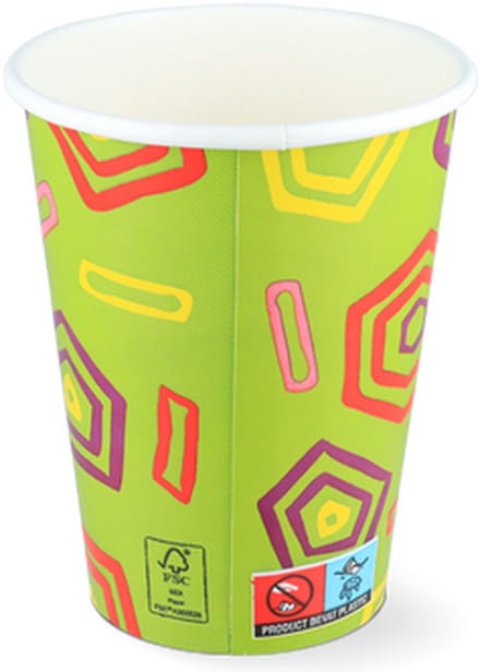 Milkshakebeker - Klein - 360ml - Ø90mm - 12oz - Groen - FSC®Mix - Karton