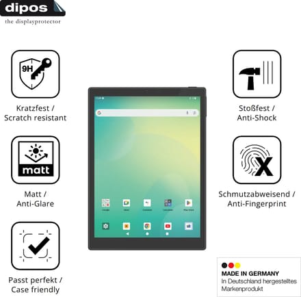 dipos – 2x Matte Pantserfolie geschikt voor Hannspree Lumo 7.8 | 9H Screenprotector