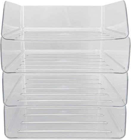 Papier Organizer - Documentenlade - Bureau Opruimen - Stapelbaar Ontwerp - A4 Formaat - Transparant