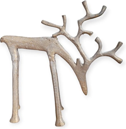 Home Society - Rendier - Staal - Robuust Goud - Metaal - 21x21x7cm