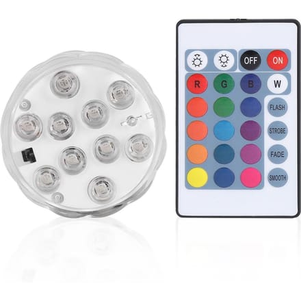 Afstandsbediening Onderdompelbaar Waterdicht LED Licht Kleurveranderend Aquarium Vistentank Decor gray