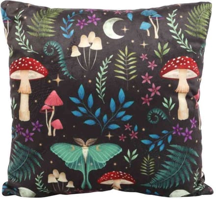 Something Different - 35cm Square Dark Forest Print Kussen - Multicolours