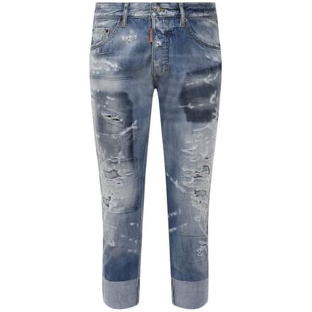 Dsquared2 Sailor Jean Blue Versterkte Gescheurde Jeans