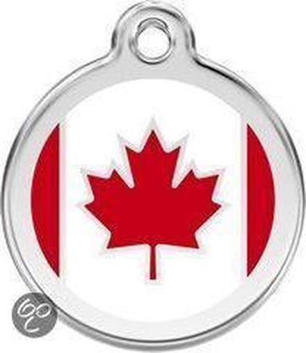 Red Dingo Hondenpenning 30 mm Canada Canadese vlag