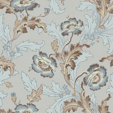 Boråstapeter Vliesbehang 8070 - Anno II - Klassiek Blauw - 53cm x 10.05m
