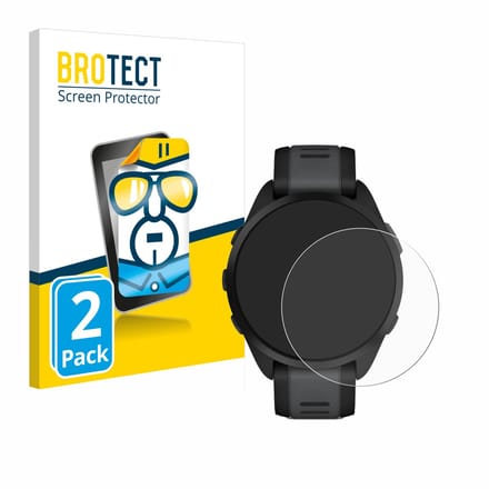 BROTECT - Screenprotector voor Garmin Forerunner 165 / 165 Music - Folie Beschermfolie transparant 2 Stuks