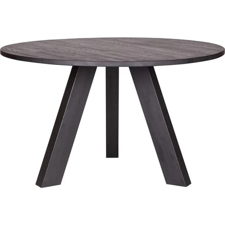 WOOOD Rhonda Eettafel - Eiken - Blacknight - Ø129 cm