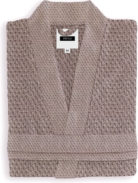 iSleep Badjas Grant - 100% Katoen - Unisex - Maat M - Shady Pink