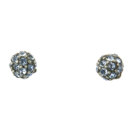 Behave - Oorknop bolvormig met steentjes - 6mm