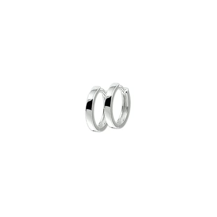 Klapoorringen vlak - 13 mm - Zilver