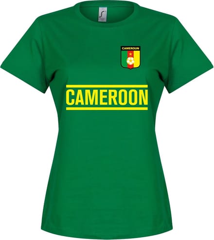 Kameroen Team Dames T-Shirt - Groen - S