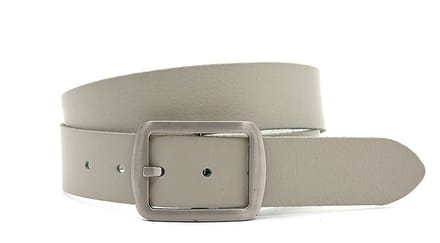 Dames ceintuur lichtgrijs - 4 cm breed - Leer - Basic riem - Casual - Maat 105