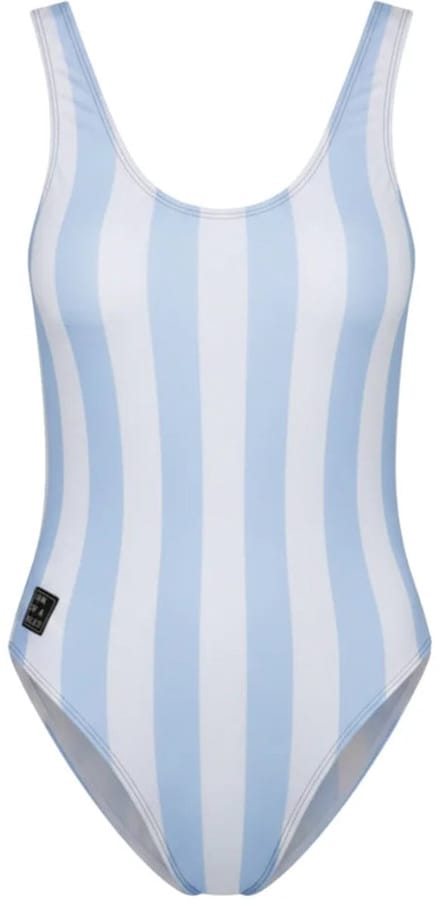 Son of a Beach - Stripe Light Blue Dames Badpak - maat XL - Blauw/Wit