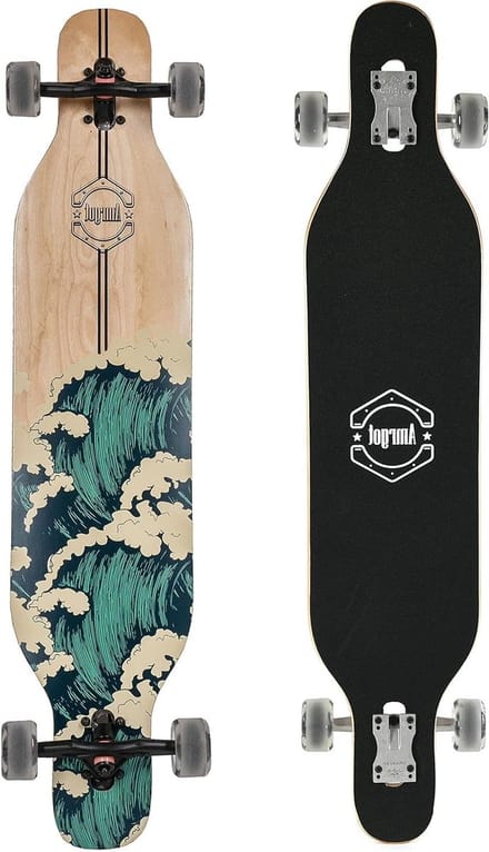 Longboard - Cruiser Board - Stad Cruisen - 9 Lagen Esdoorn - 42 Inch - Golf