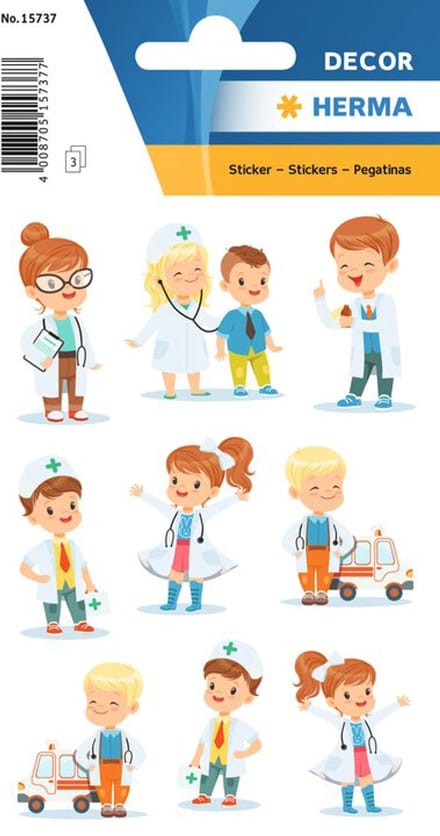 Herma-stickers 'Theo bij de kinderarts'