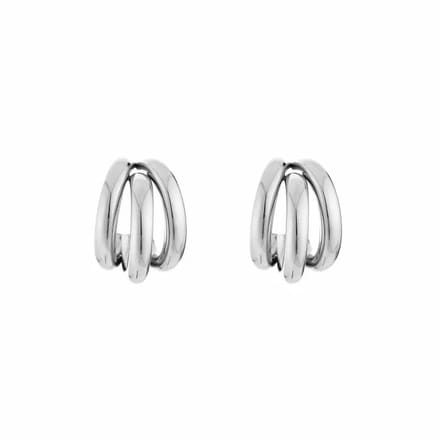 Bijoutheek Oorknoppen Triple Hoop Zilver