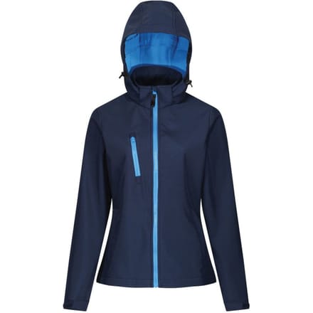 Regatta Dames/dames Venturer Jas met kap en zachte shell (Marine / Frans Blauw)