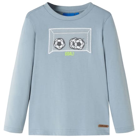 vidaXL - Kindershirt - met - lange - mouwen - 116 - lichtblauw