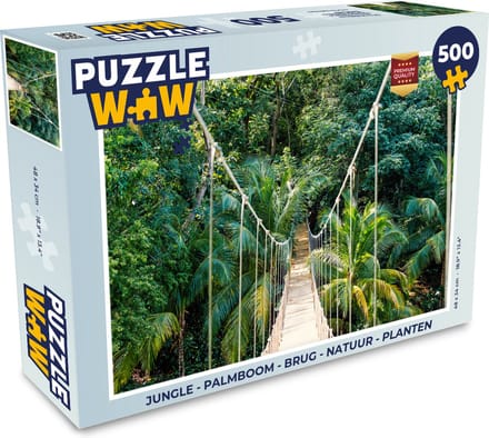 Puzzel Jungle - Palmboom - Brug - Natuur - Planten - Legpuzzel - Puzzel 500 stukjes