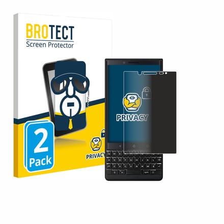 BROTECT - privacy screenprotector voor BlackBerry Key2 (Dual Sim) - Folie Beschermfolie Blauwlichtfilter 2 Stuks