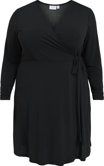 VIBORNEO L/S WRAP DRESS/SU/CUR - NOOS