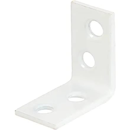 Alberts Hoekanker - Wit Geplastificeerd Staal - 40x40x15mm