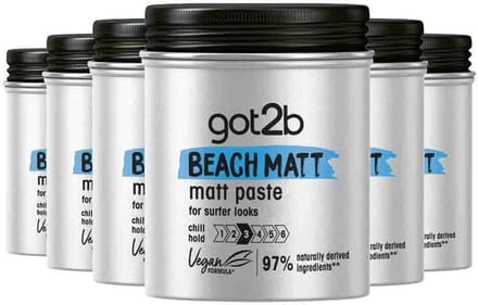 Got2b Beach Matt Paste - Haarstyling - Haarpaste - Matte Look - Chill Hold - Voordeelverpakking - 6x 100ml