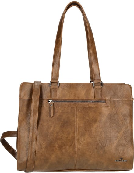 Enrico Benetti Julia Schoudertas met 15 inch Laptopvak - Laptoptas - Cognac
