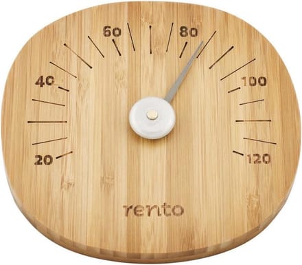Bamboe Sauna Thermometer 20 tot 120 Graden - Hoogwaardig Houten Temperatuurmeter