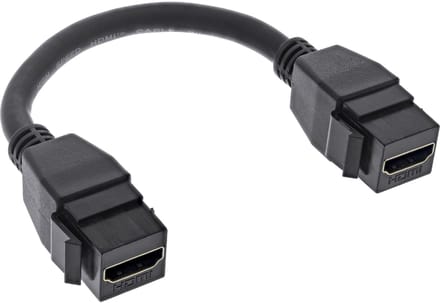 HDMI Keystone module - HDMI Keystone module | HDMI2.0 (4K 60Hz + HDR) | zwart | 0,20 meter