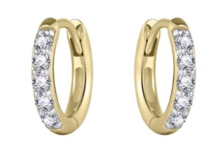Schitterende 14K Gouden Oorringen belegd met Zirkonia's