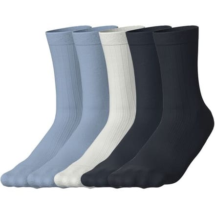 ESMARA 5 Paar sokken (blauw/wit/marineblauw, 35-38)