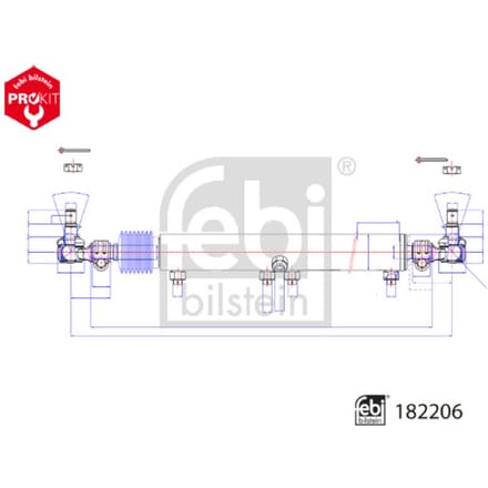 Werkcilinder, stuurbekrachtiging FEBI BILSTEIN 182206