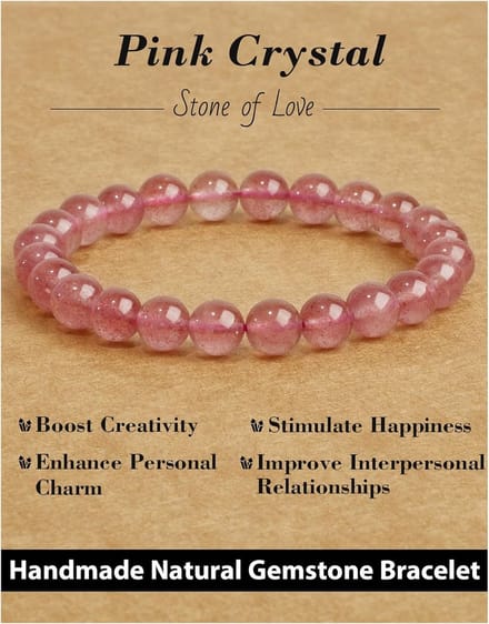 Handgemaakte Damesarmband van Natuursteen - Elastische Chakra Yoga-Armband 8 mm