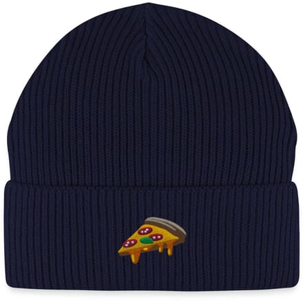 Geborduurde Pizzapunt Uniseks Bio Fisherman Beanie