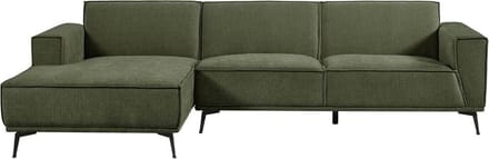 Tower living Leeds 2,5-seater AR + Chaise Lounge L Bottle Green