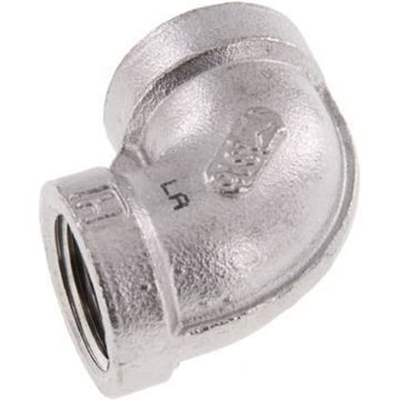 3/8'' NPT RVS L-Fitting 90graden 16 Bar