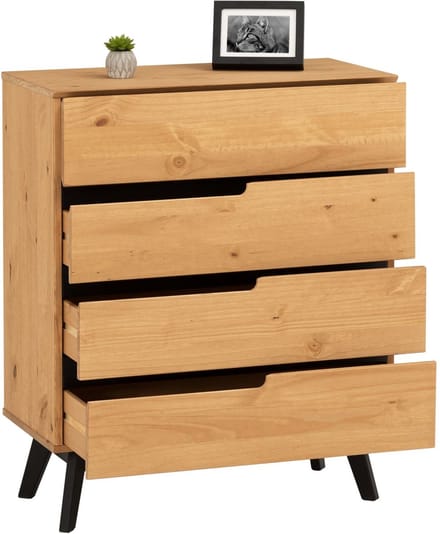Commode TIBOR met 4 lades - naturel