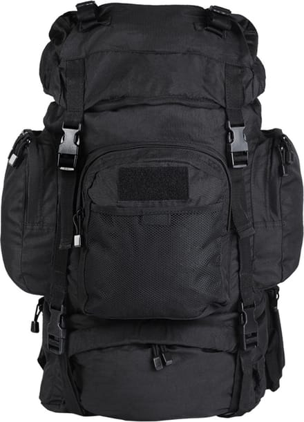 Backpack Commando Black -55L back pack zwart - Leger rugzak