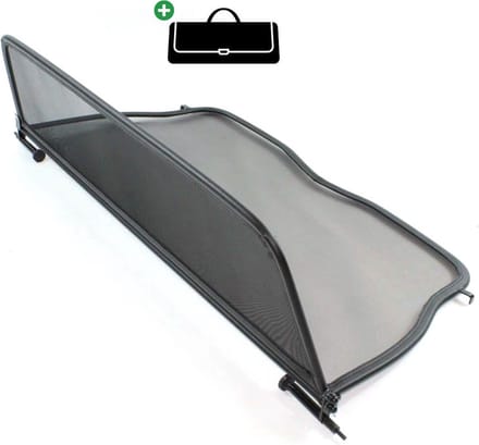 Windscherm BMW 3-Serie E30 | 1985-1993 | incl. luxe opbergtas | Zwart