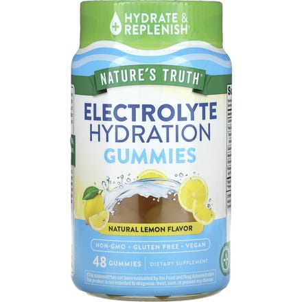 Nature's Truth, Elektrolyten Hydratatie Gummies, Natuurlijke Citroen, 48 Gummies